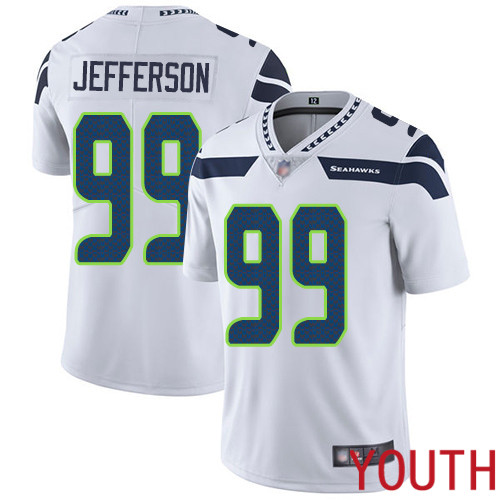 Seattle Seahawks Limited White Youth Quinton Jefferson Road Jersey NFL Football #99 Vapor Untouchable